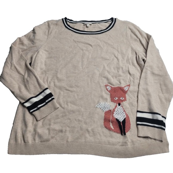 Talbots Sweaters - Talbots Petites Shy Fox Sweater Women's Petite Large